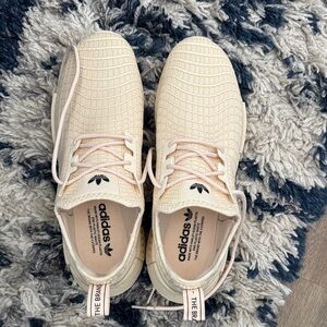 Adidas Beige Textured Sneakers